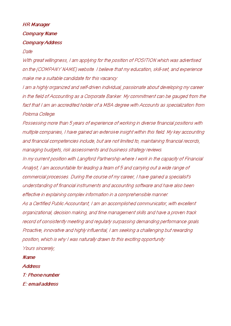 university work experience cover letter