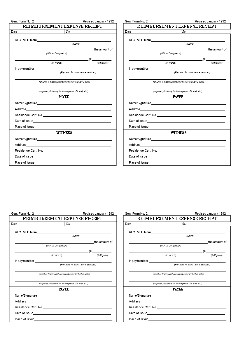 free 7 expense receipt templates in ms word pdf free 5 expense