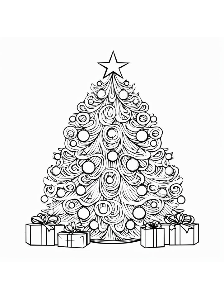 Christmas Coloring Page For Adults | Templates at allbusinesstemplates.com