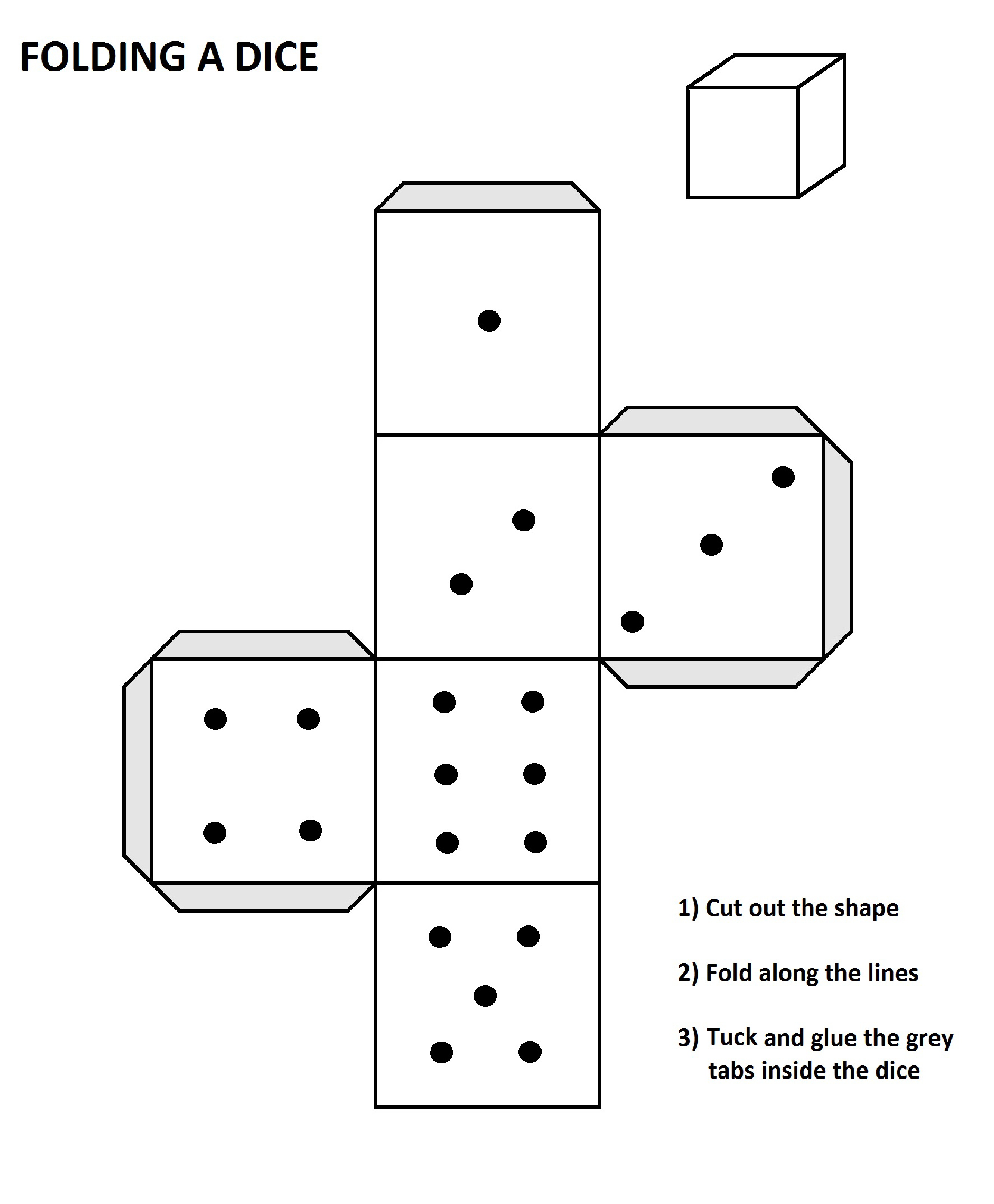 Printable Dice Template