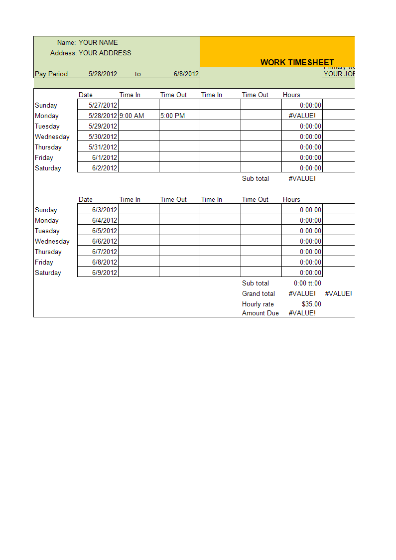 excel timesheet template 2013