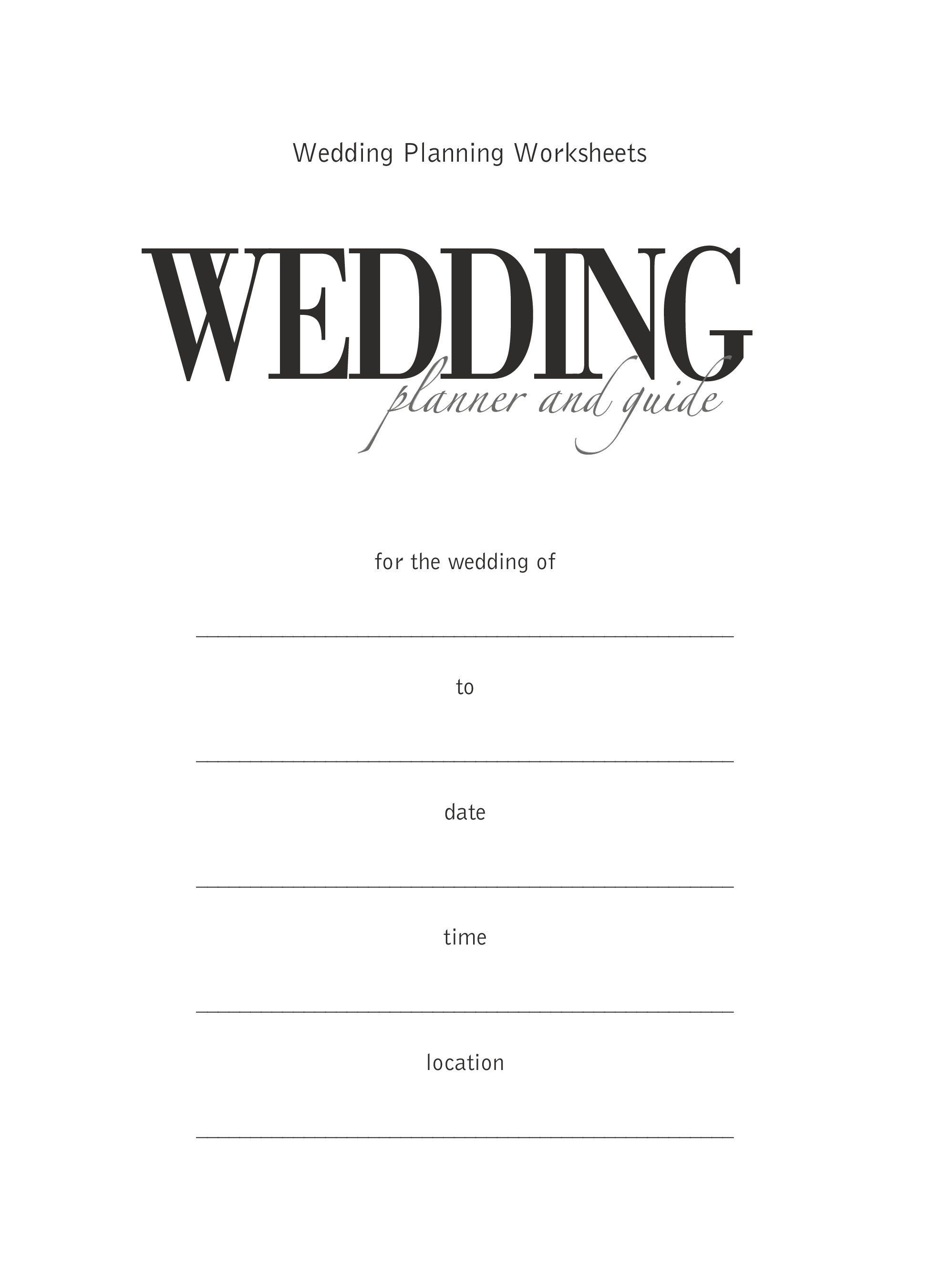 Wedding Planner Example Templates At Allbusinesstemplates