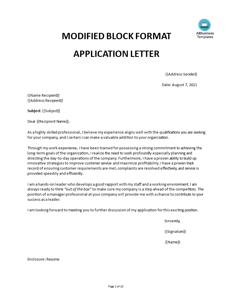 Format Semi Block Style Business Letter Riset