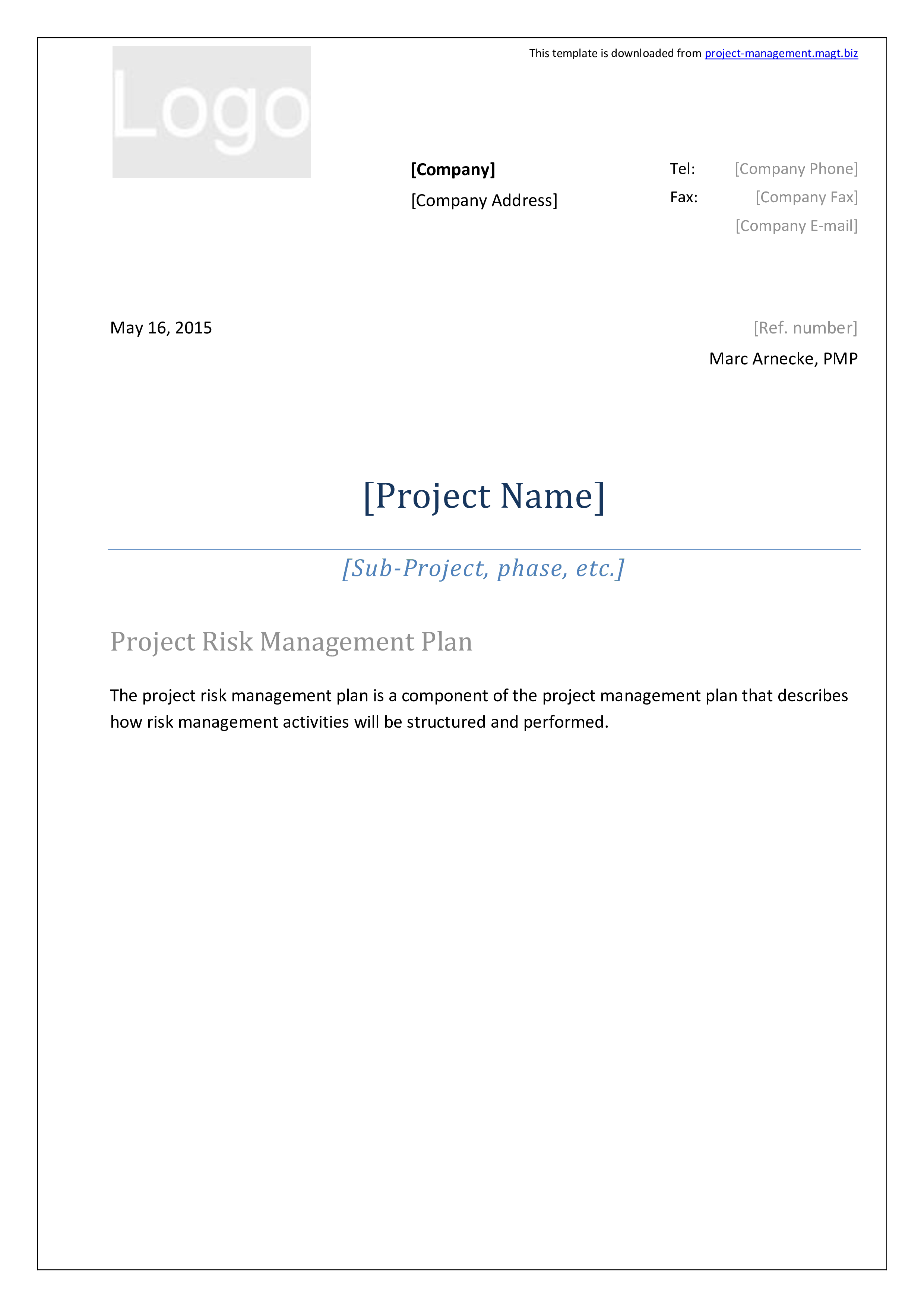 Project Risk Management Template Classles Democracy