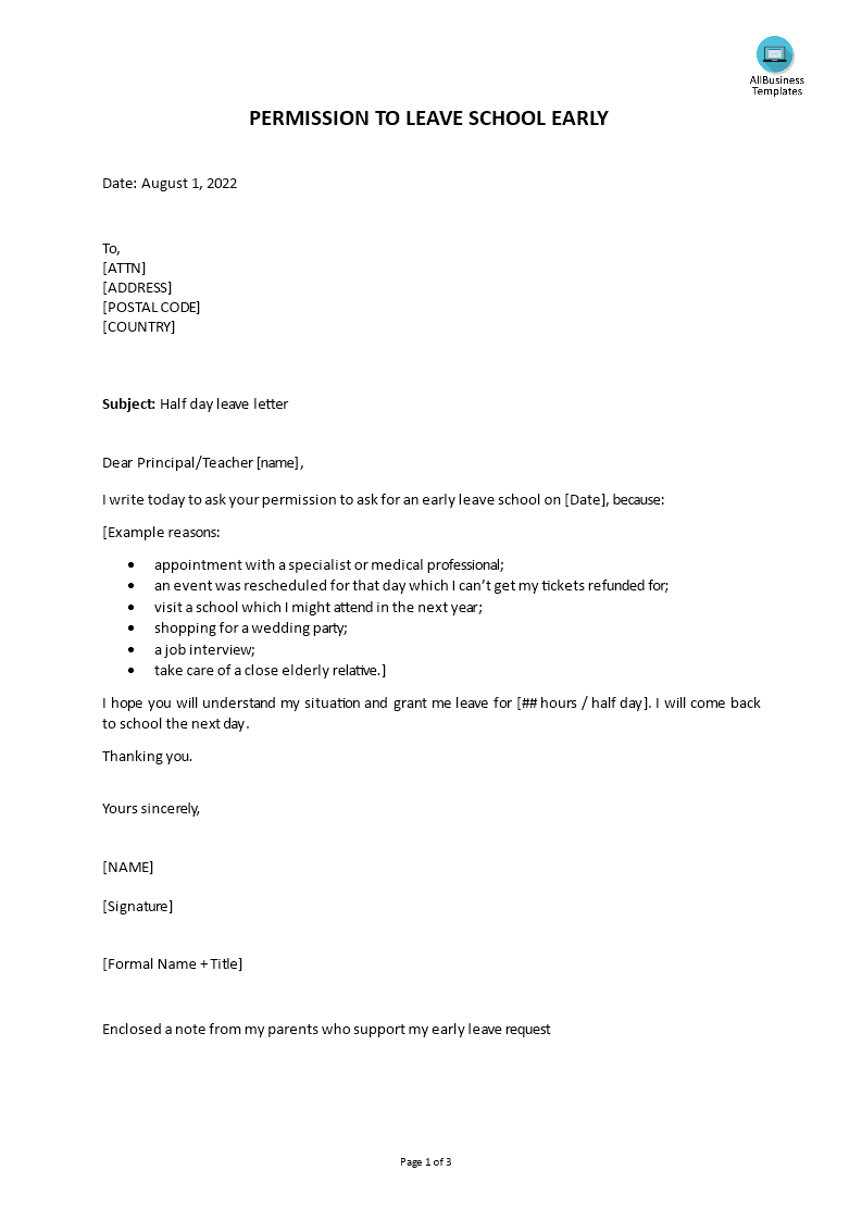  Formal Letter To Principal Sample How To Write An Letter To 