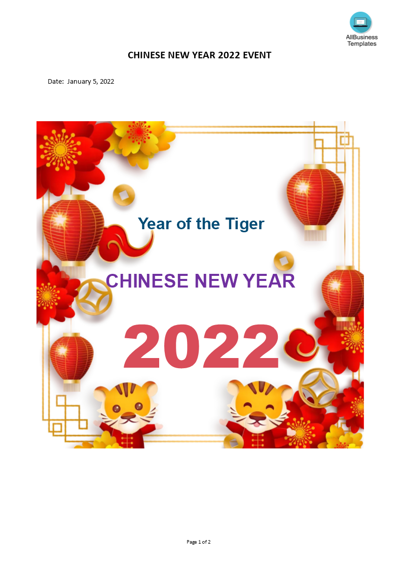 chinese new year 2022 event plantilla imagen principal