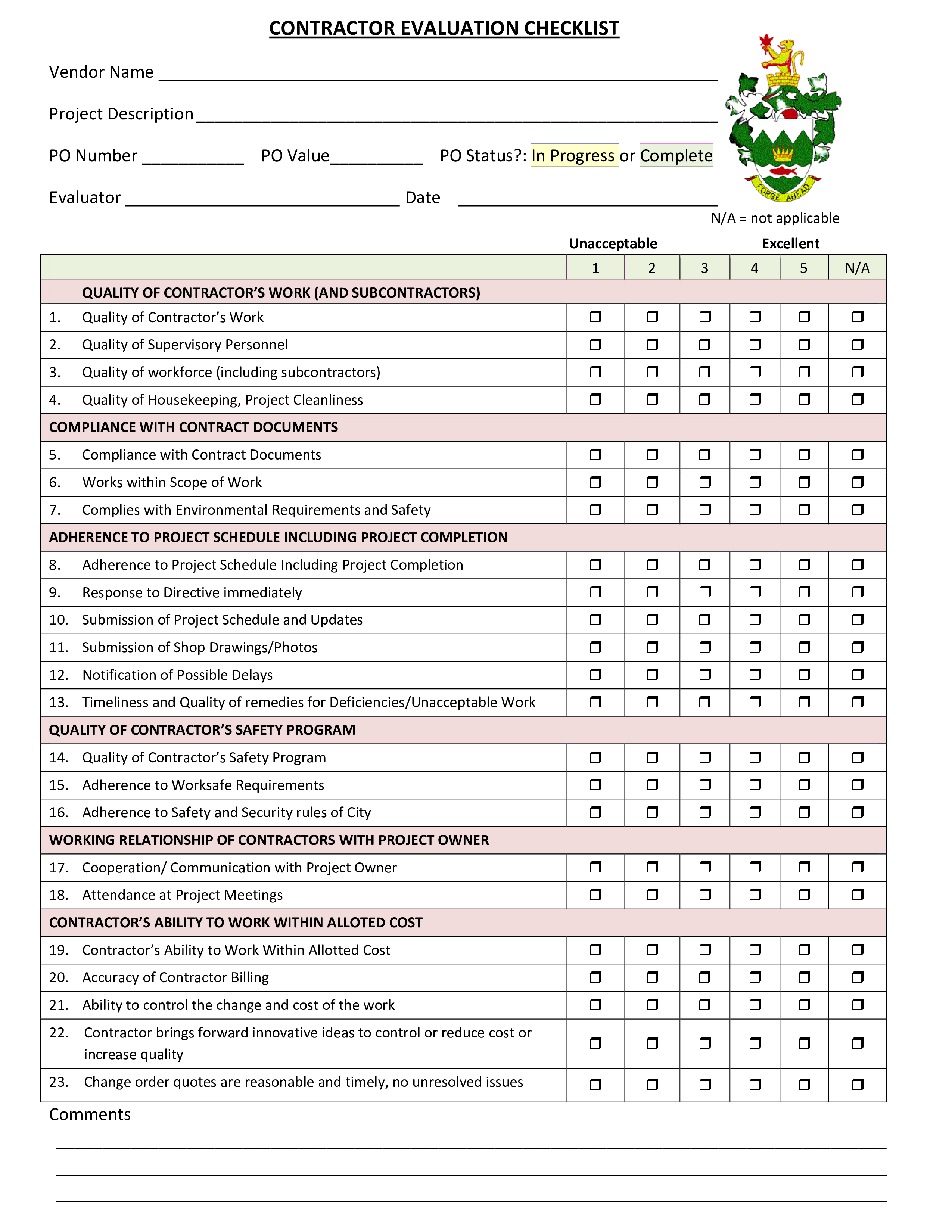 Project Checklist Template Classles Democracy