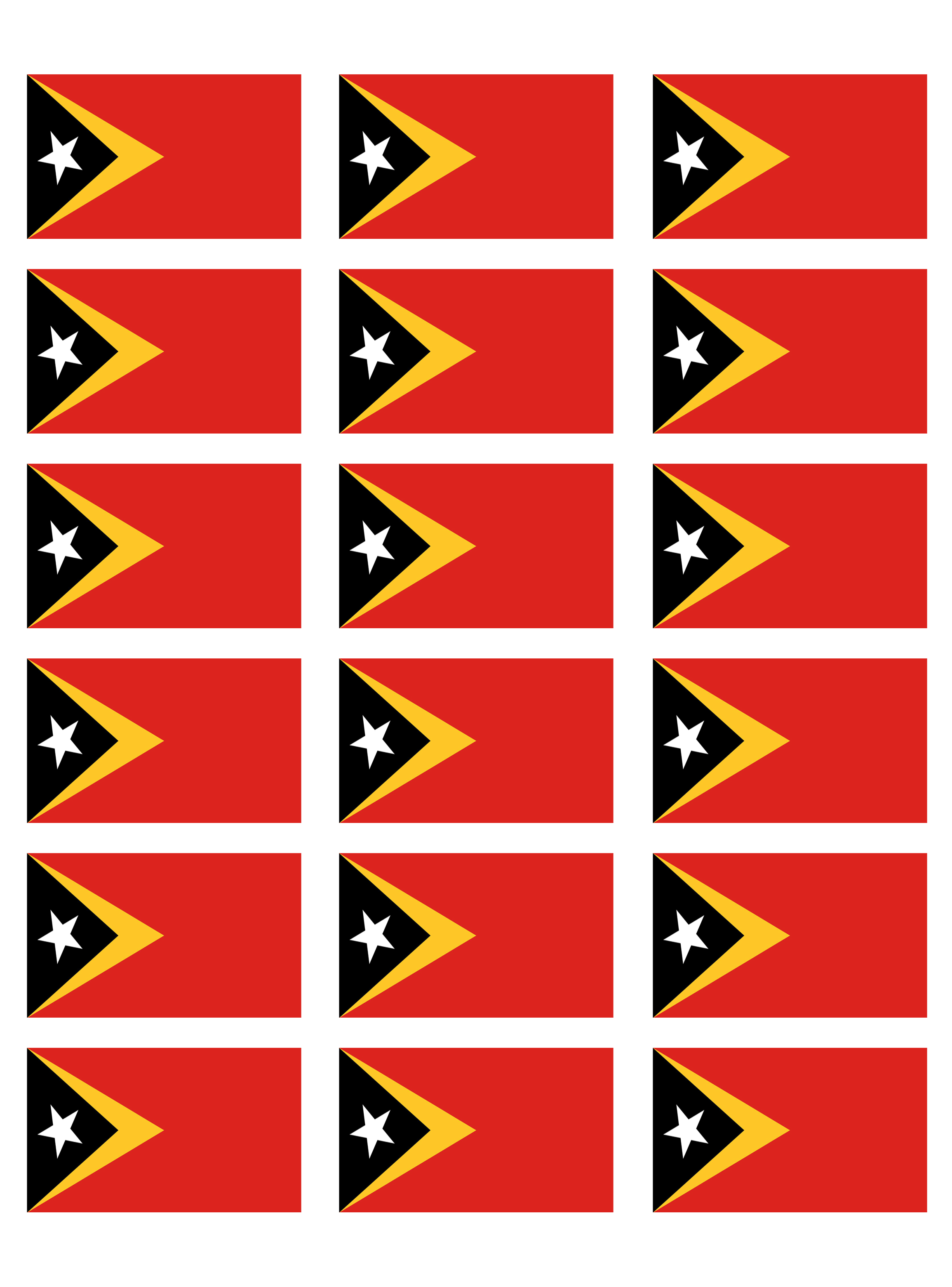 East Timor printable flag | Templates at allbusinesstemplates.com