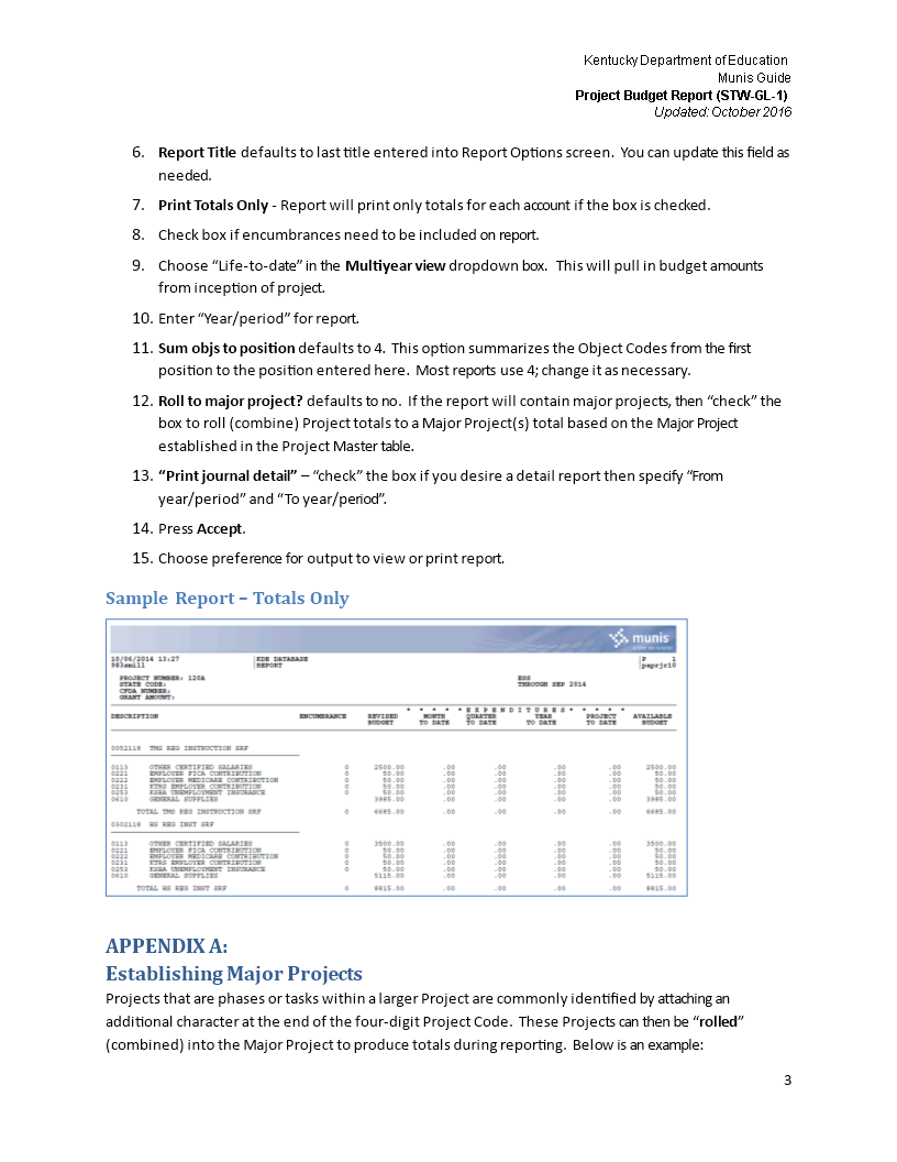 Libreng Project Budget Report