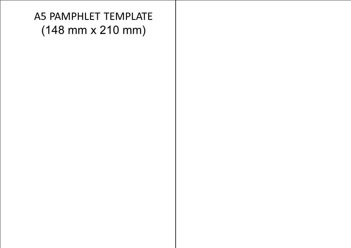 a5 pamphlet template modèles