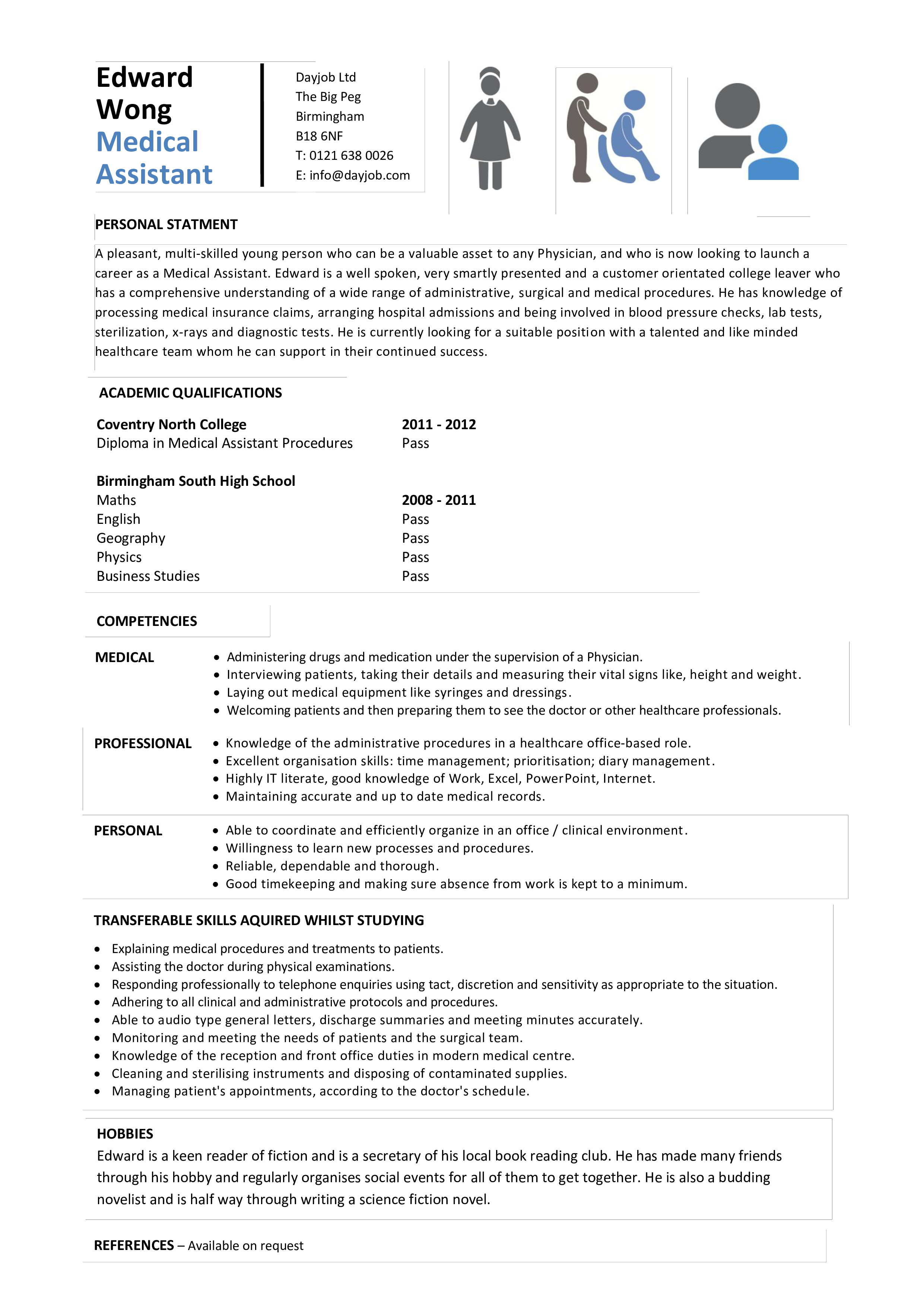 sample resume for medical office assistant with no experience