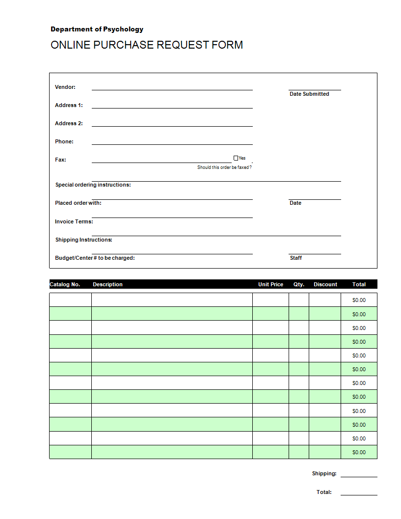 Purchase Order Excel Template Analisis