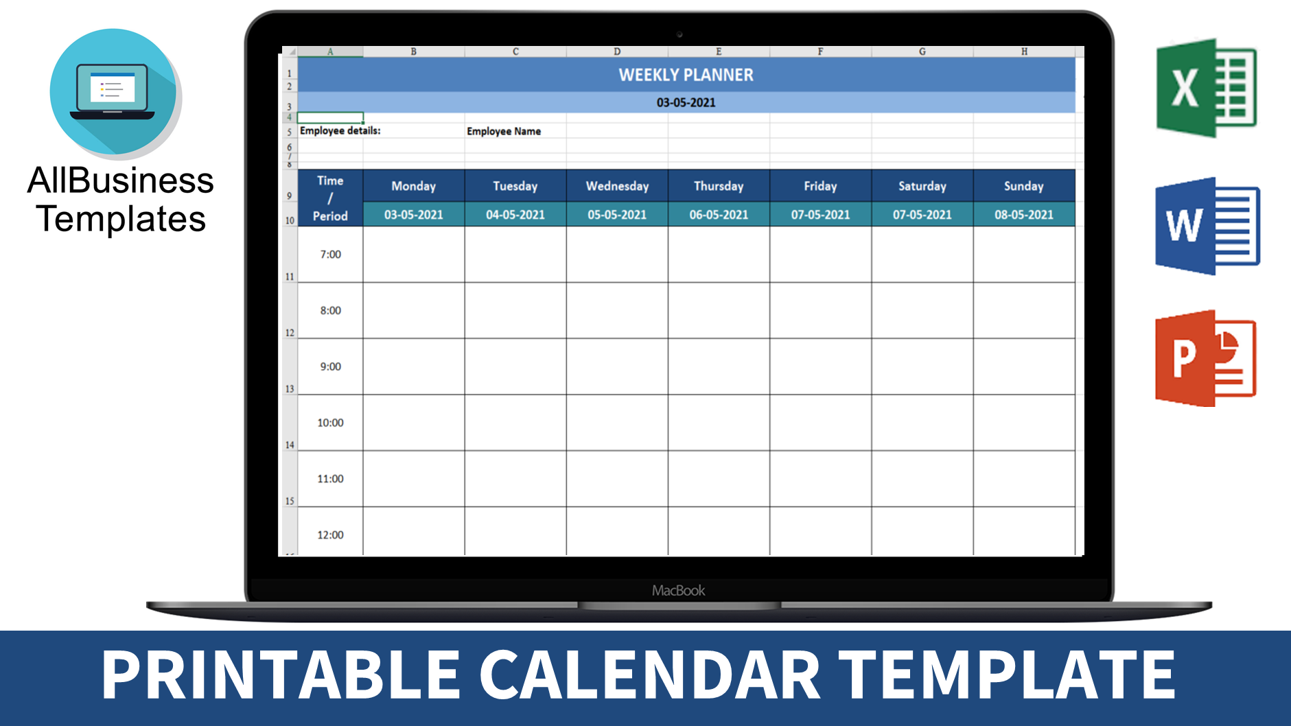 Free Printable Calendar Template Templates At Allbusinesstemplates