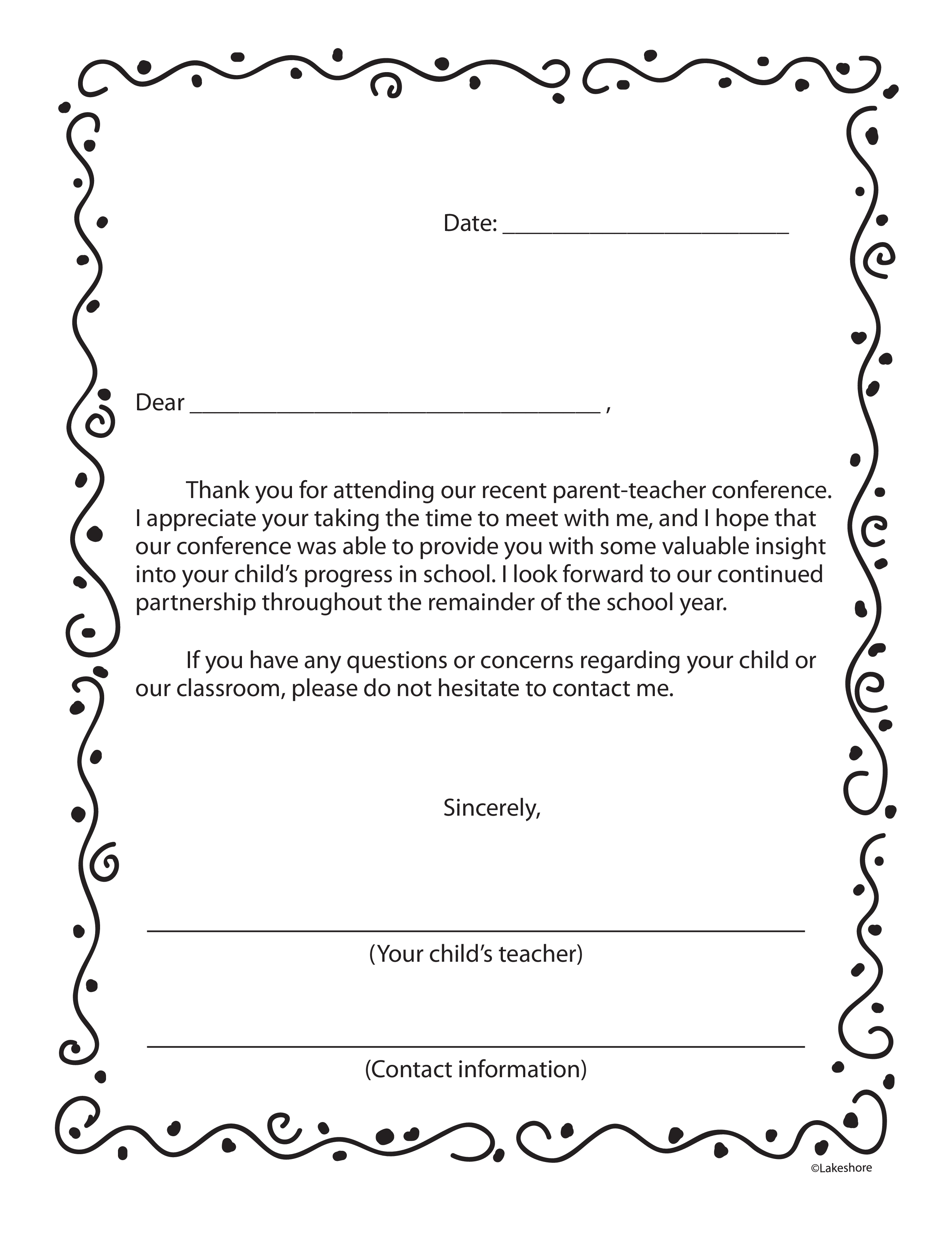 Formal Thank You Letter From Teacher Templates At 