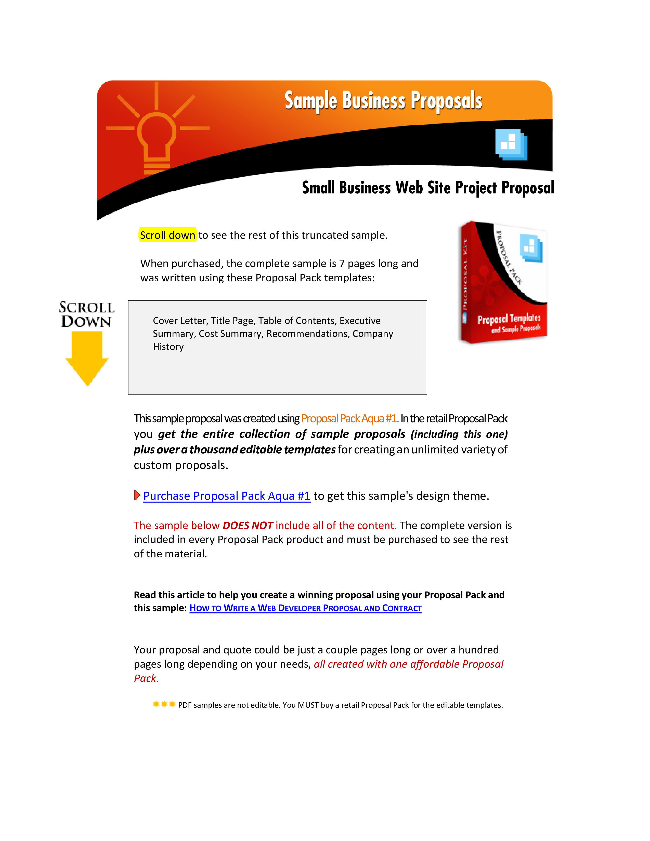 Cost Proposal Template