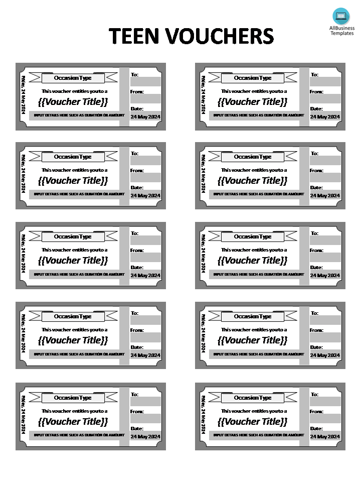 teen voucher Hauptschablonenbild