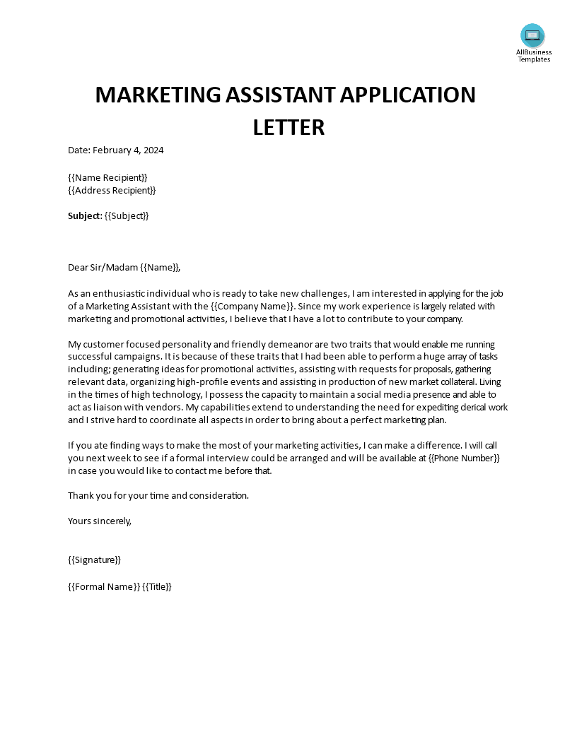 application-letter-for-position-marketing-assistant-templates-at